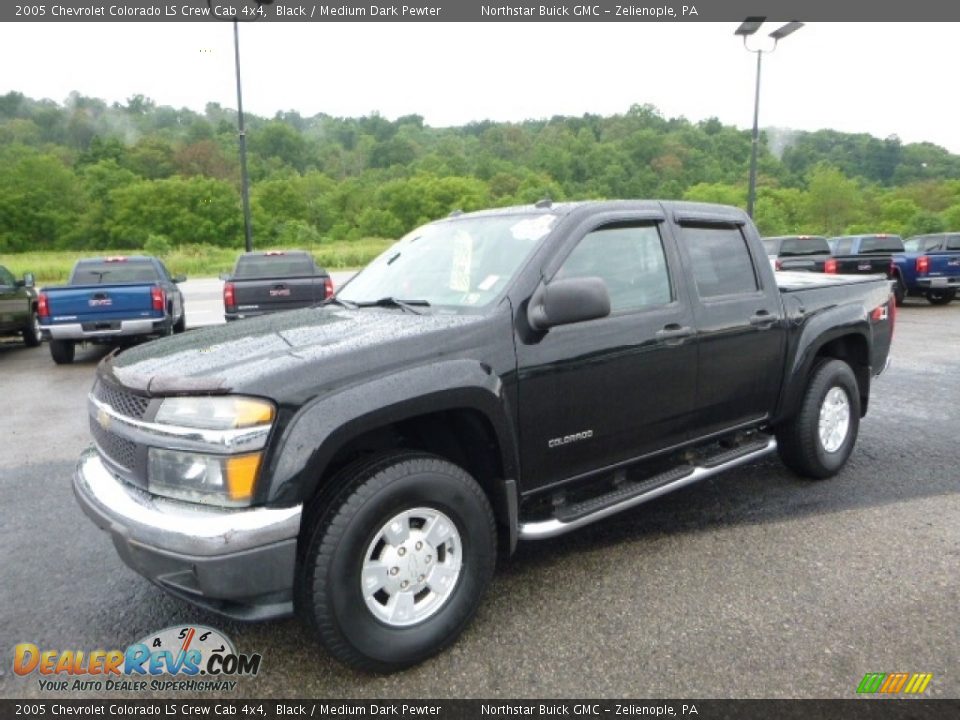 2005 Chevrolet Colorado LS Crew Cab 4x4 Black / Medium Dark Pewter Photo #1