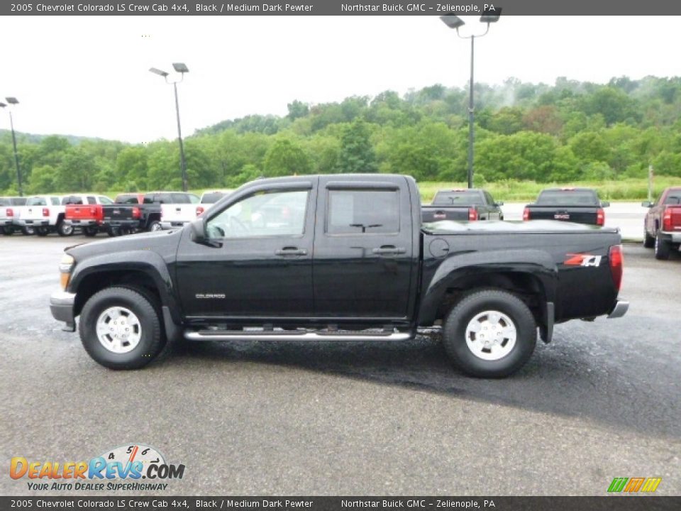 2005 Chevrolet Colorado LS Crew Cab 4x4 Black / Medium Dark Pewter Photo #4