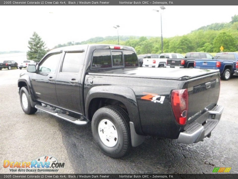 2005 Chevrolet Colorado LS Crew Cab 4x4 Black / Medium Dark Pewter Photo #5