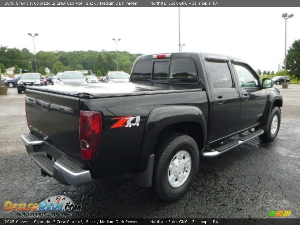 2005 Chevrolet Colorado LS Crew Cab 4x4 Black / Medium Dark Pewter Photo #7