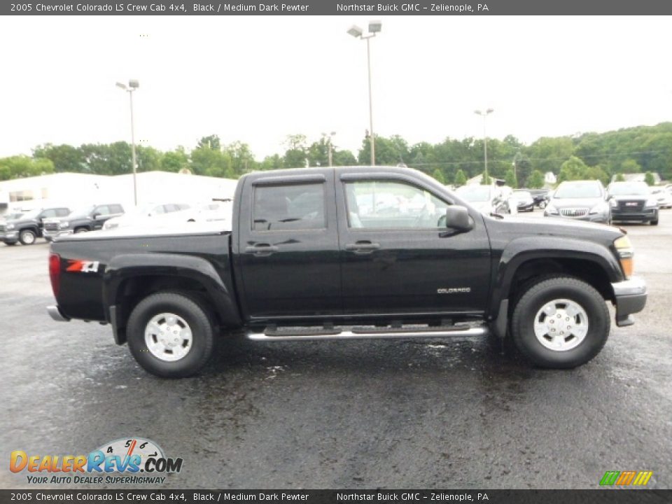 2005 Chevrolet Colorado LS Crew Cab 4x4 Black / Medium Dark Pewter Photo #8