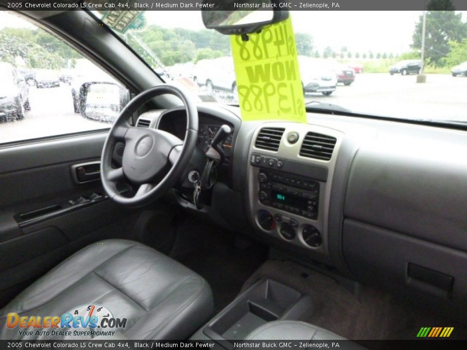 2005 Chevrolet Colorado LS Crew Cab 4x4 Black / Medium Dark Pewter Photo #10