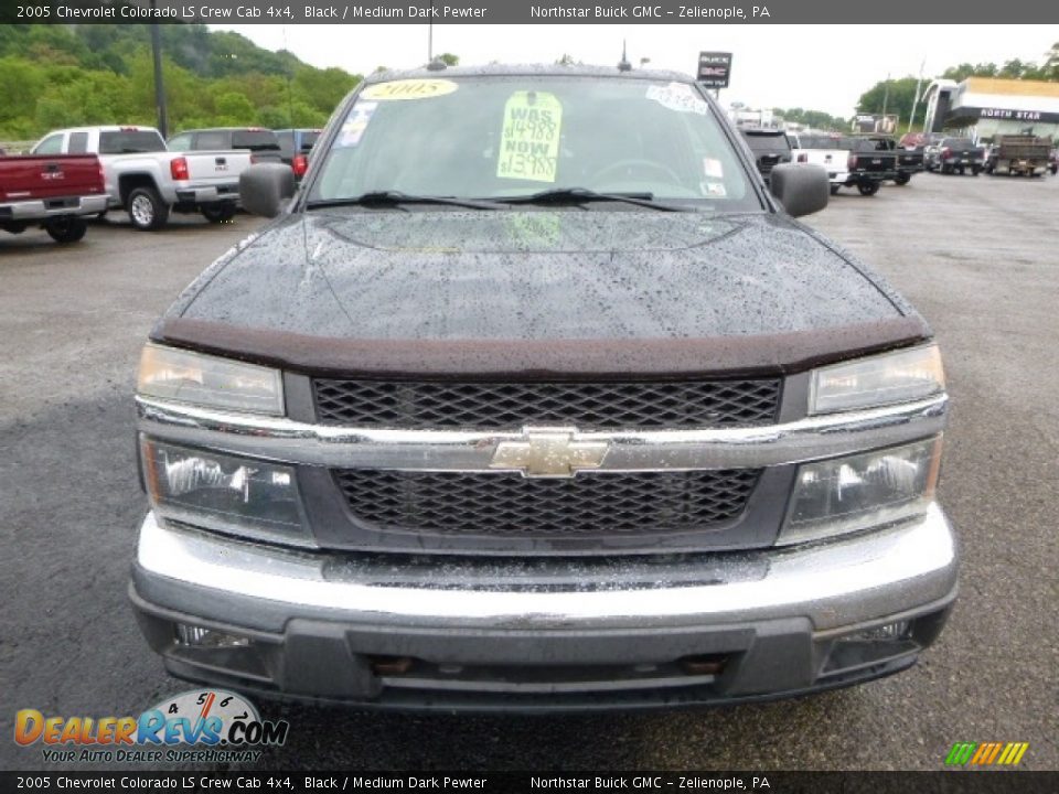 2005 Chevrolet Colorado LS Crew Cab 4x4 Black / Medium Dark Pewter Photo #13