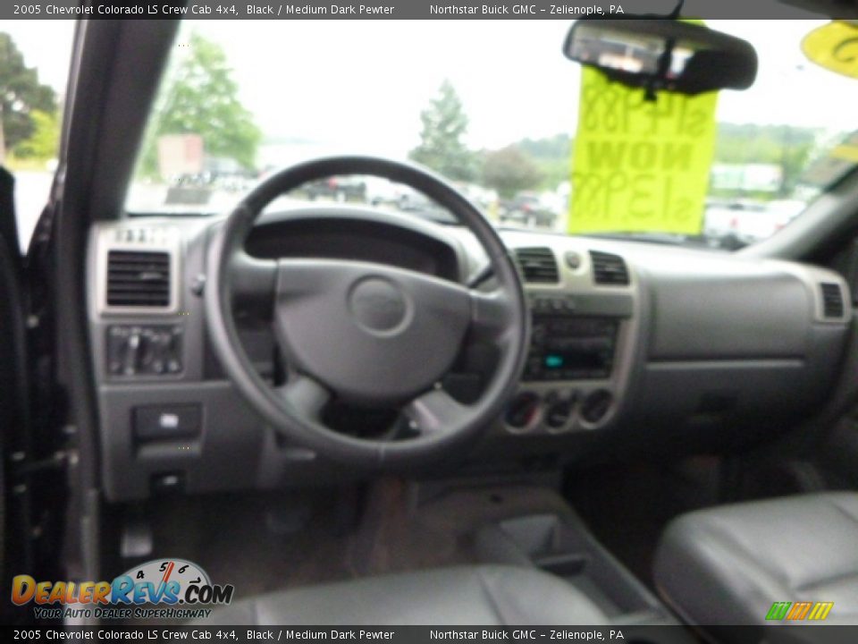 2005 Chevrolet Colorado LS Crew Cab 4x4 Black / Medium Dark Pewter Photo #19