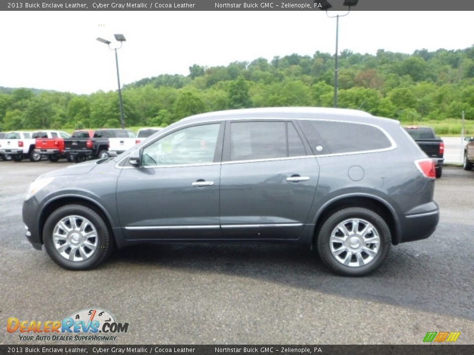2013 Buick Enclave Leather Cyber Gray Metallic / Cocoa Leather Photo #3