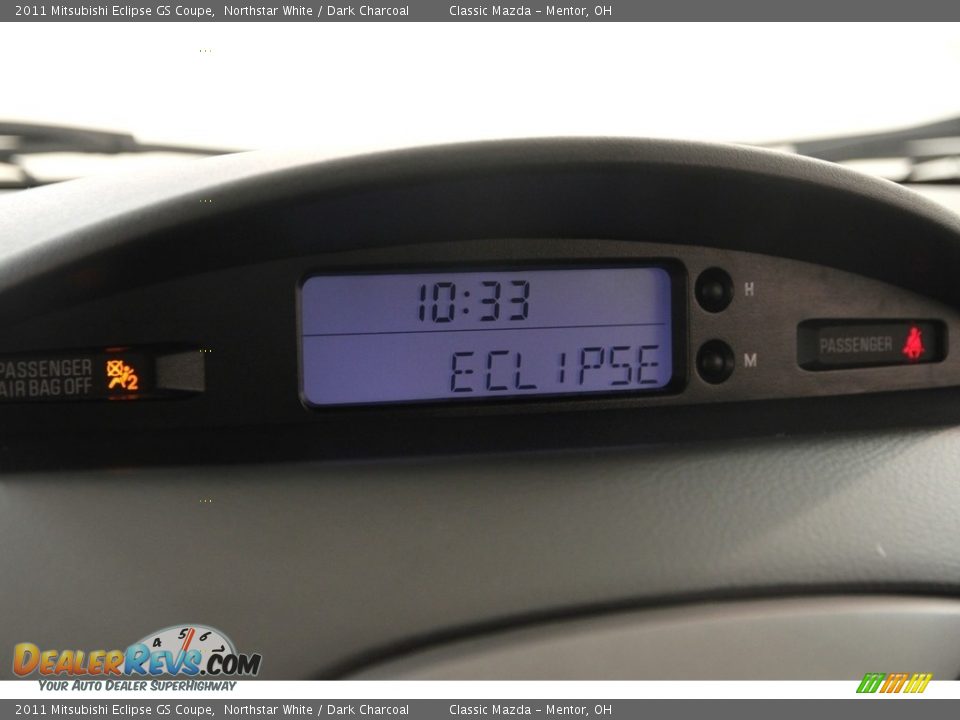 2011 Mitsubishi Eclipse GS Coupe Northstar White / Dark Charcoal Photo #8