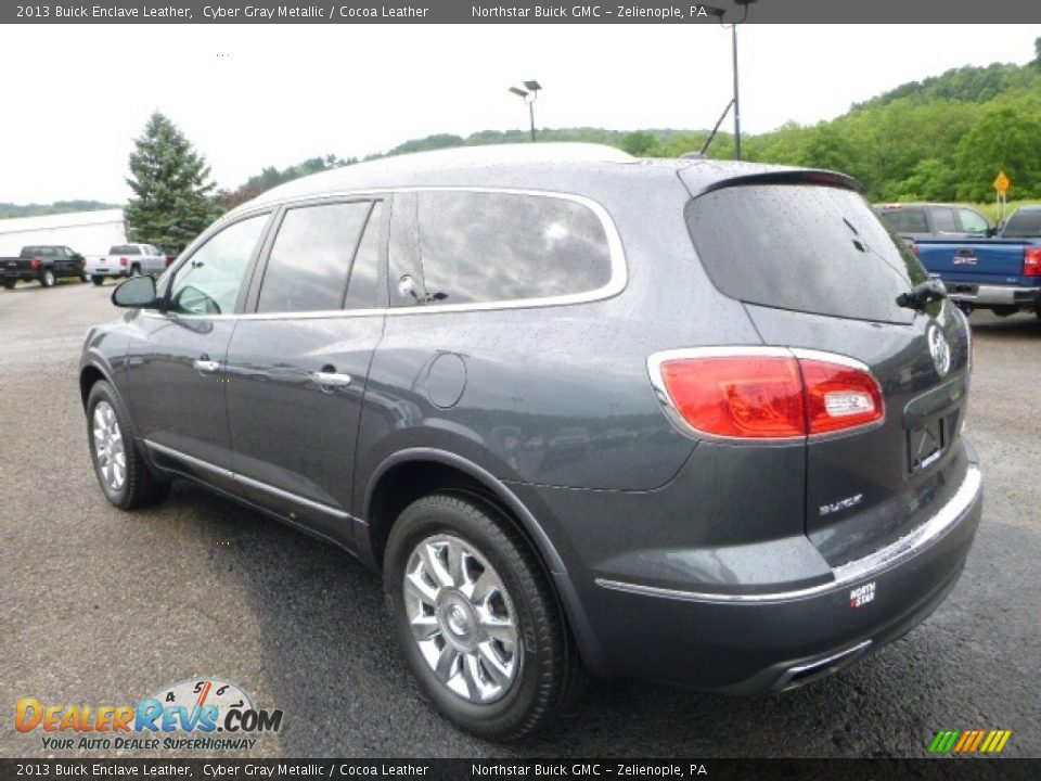 2013 Buick Enclave Leather Cyber Gray Metallic / Cocoa Leather Photo #4
