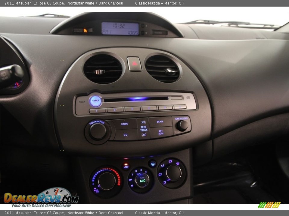2011 Mitsubishi Eclipse GS Coupe Northstar White / Dark Charcoal Photo #9