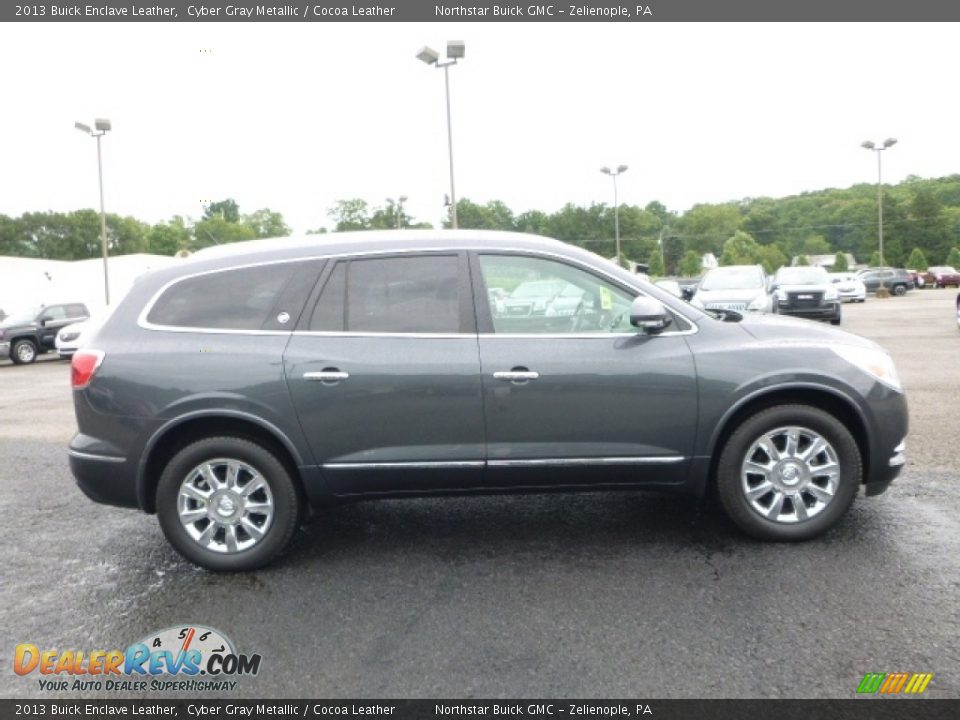 2013 Buick Enclave Leather Cyber Gray Metallic / Cocoa Leather Photo #7