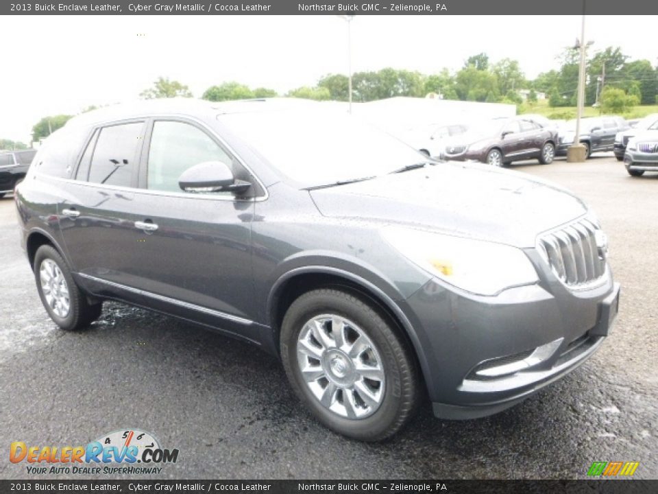 2013 Buick Enclave Leather Cyber Gray Metallic / Cocoa Leather Photo #8