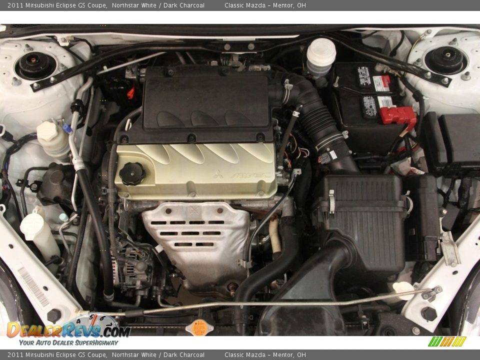 2011 Mitsubishi Eclipse GS Coupe Northstar White / Dark Charcoal Photo #15