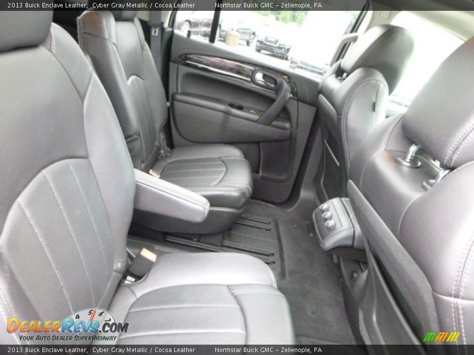 2013 Buick Enclave Leather Cyber Gray Metallic / Cocoa Leather Photo #14