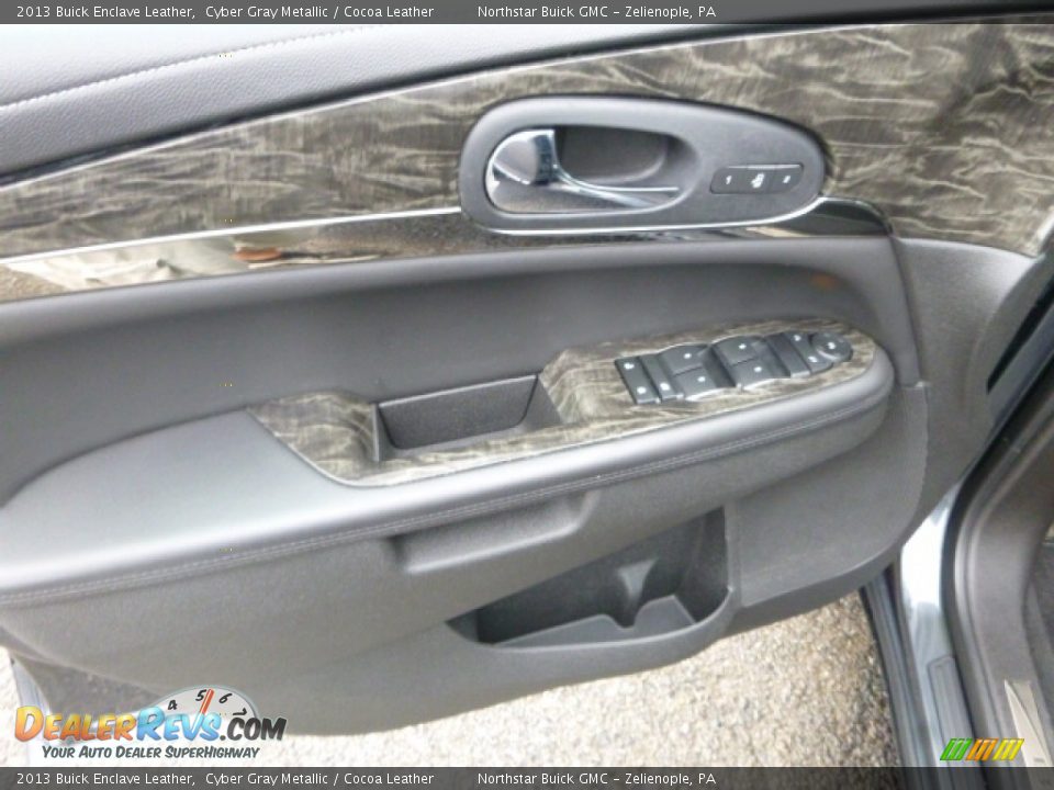2013 Buick Enclave Leather Cyber Gray Metallic / Cocoa Leather Photo #18