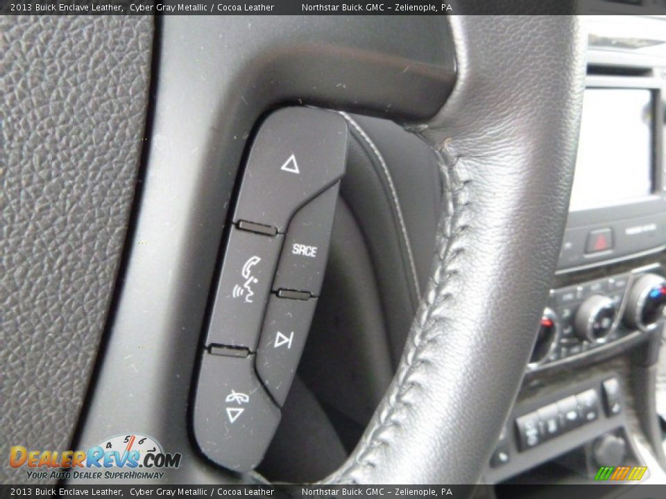 2013 Buick Enclave Leather Cyber Gray Metallic / Cocoa Leather Photo #27
