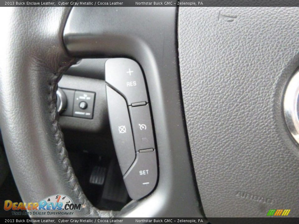2013 Buick Enclave Leather Cyber Gray Metallic / Cocoa Leather Photo #28