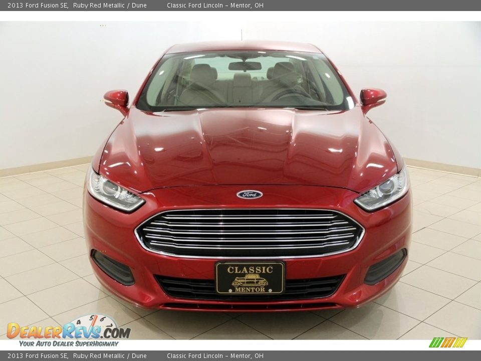 2013 Ford Fusion SE Ruby Red Metallic / Dune Photo #2