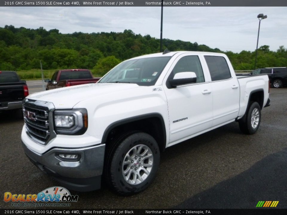 2016 GMC Sierra 1500 SLE Crew Cab 4WD White Frost Tricoat / Jet Black Photo #1