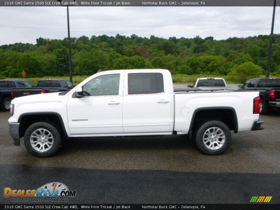 2016 GMC Sierra 1500 SLE Crew Cab 4WD White Frost Tricoat / Jet Black Photo #2
