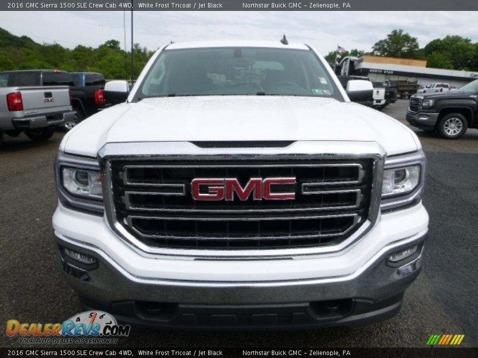 2016 GMC Sierra 1500 SLE Crew Cab 4WD White Frost Tricoat / Jet Black Photo #8