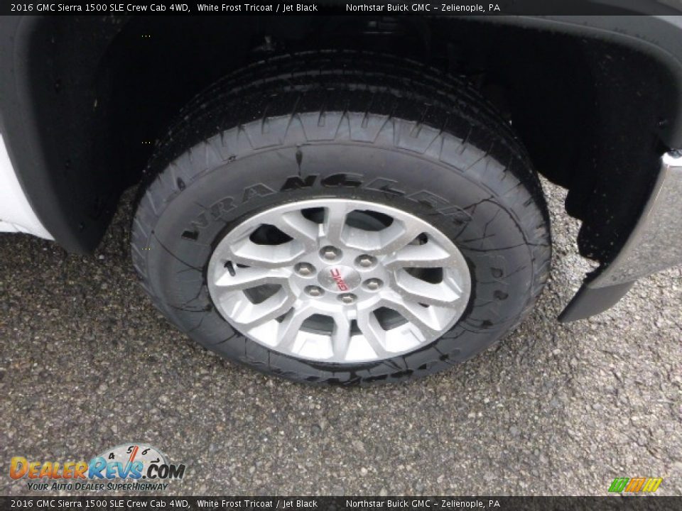 2016 GMC Sierra 1500 SLE Crew Cab 4WD White Frost Tricoat / Jet Black Photo #9