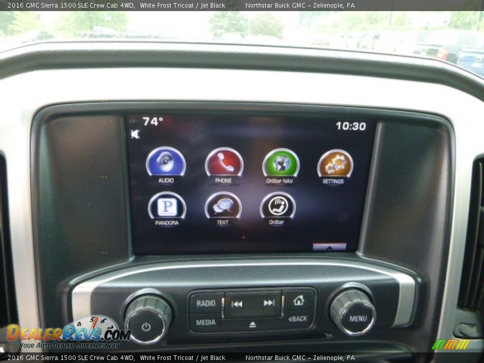2016 GMC Sierra 1500 SLE Crew Cab 4WD White Frost Tricoat / Jet Black Photo #16