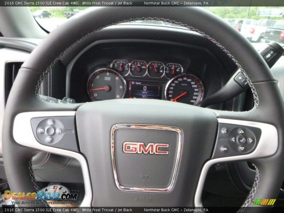 2016 GMC Sierra 1500 SLE Crew Cab 4WD White Frost Tricoat / Jet Black Photo #19