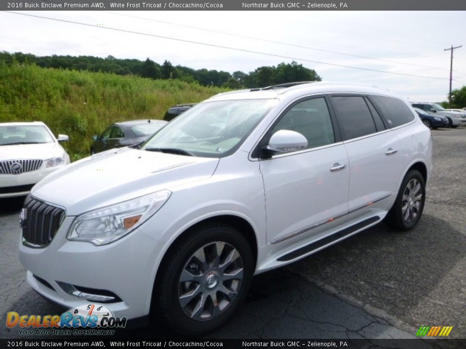 2016 Buick Enclave Premium AWD White Frost Tricoat / Choccachino/Cocoa Photo #1