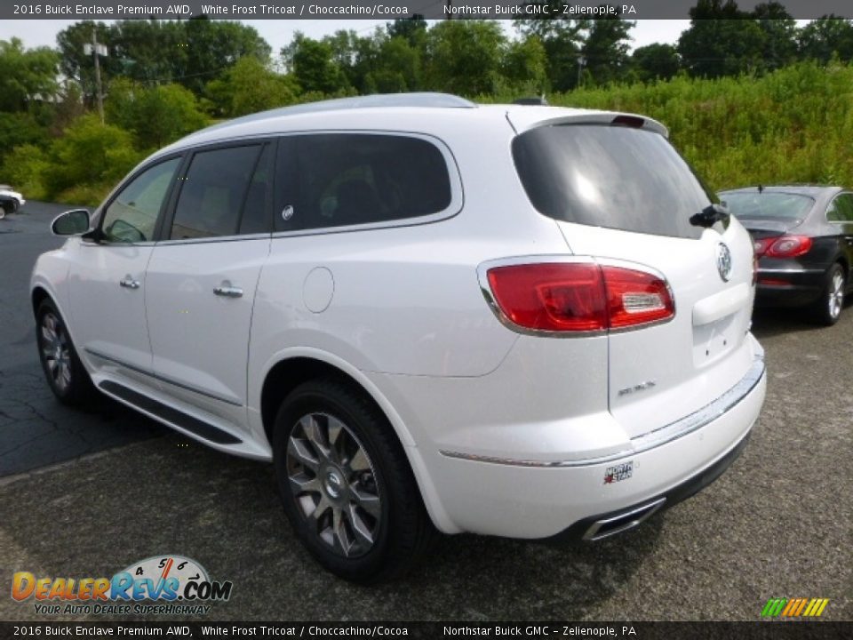 2016 Buick Enclave Premium AWD White Frost Tricoat / Choccachino/Cocoa Photo #6