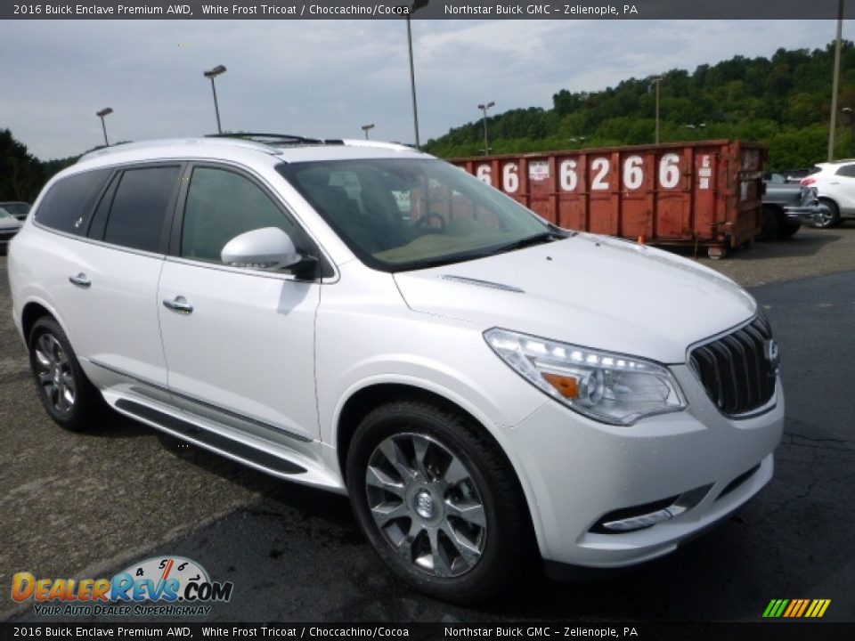 2016 Buick Enclave Premium AWD White Frost Tricoat / Choccachino/Cocoa Photo #12