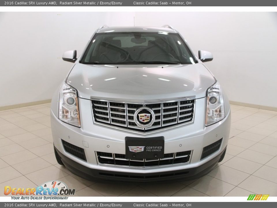 2016 Cadillac SRX Luxury AWD Radiant Silver Metallic / Ebony/Ebony Photo #2