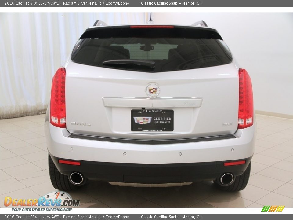 2016 Cadillac SRX Luxury AWD Radiant Silver Metallic / Ebony/Ebony Photo #14