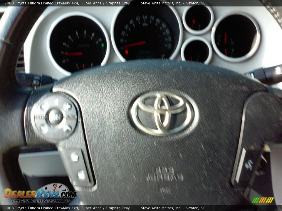 2008 Toyota Tundra Limited CrewMax 4x4 Super White / Graphite Gray Photo #16