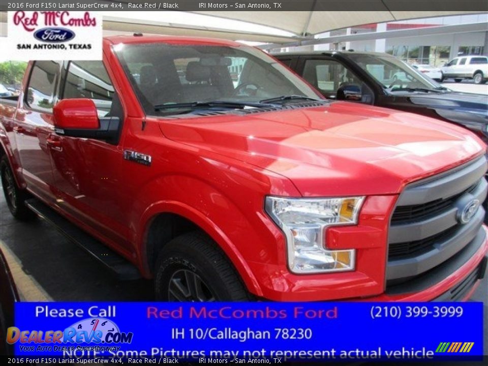 2016 Ford F150 Lariat SuperCrew 4x4 Race Red / Black Photo #1