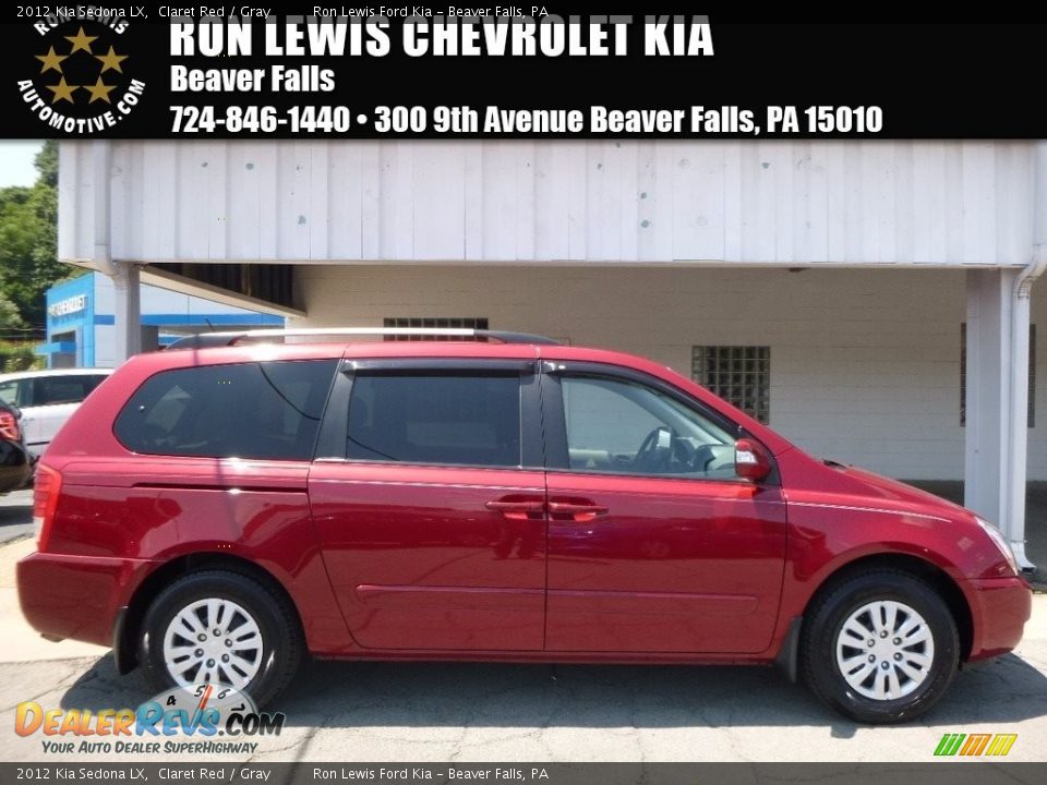 2012 Kia Sedona LX Claret Red / Gray Photo #1