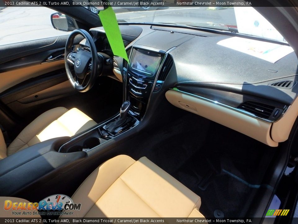 2013 Cadillac ATS 2.0L Turbo AWD Black Diamond Tricoat / Caramel/Jet Black Accents Photo #16