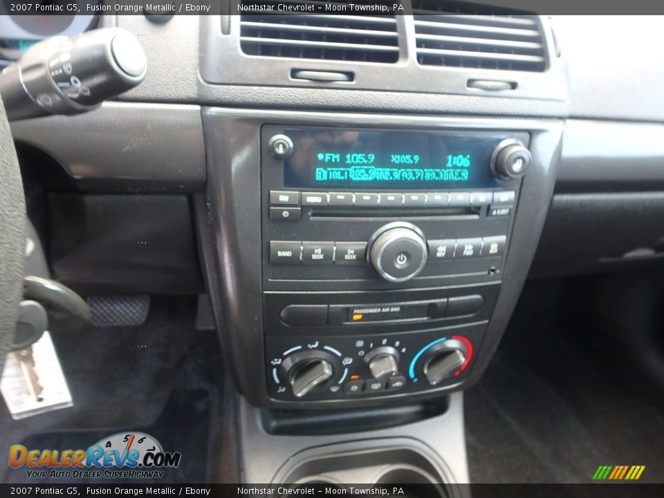 2007 Pontiac G5 Fusion Orange Metallic / Ebony Photo #13
