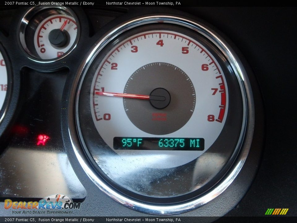 2007 Pontiac G5 Fusion Orange Metallic / Ebony Photo #15