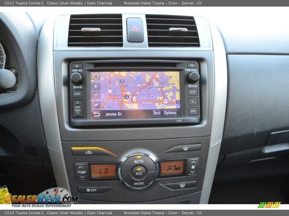 2013 Toyota Corolla S Classic Silver Metallic / Dark Charcoal Photo #9