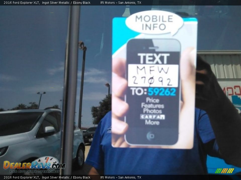 2016 Ford Explorer XLT Ingot Silver Metallic / Ebony Black Photo #2