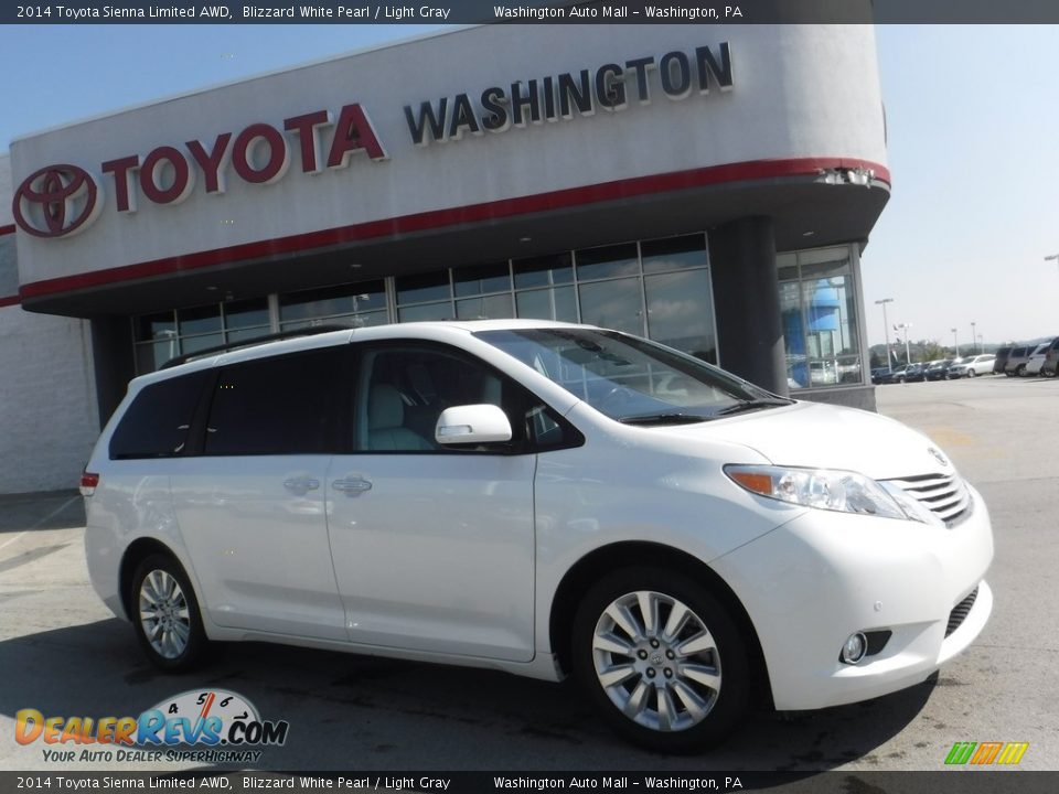 2014 Toyota Sienna Limited AWD Blizzard White Pearl / Light Gray Photo #2
