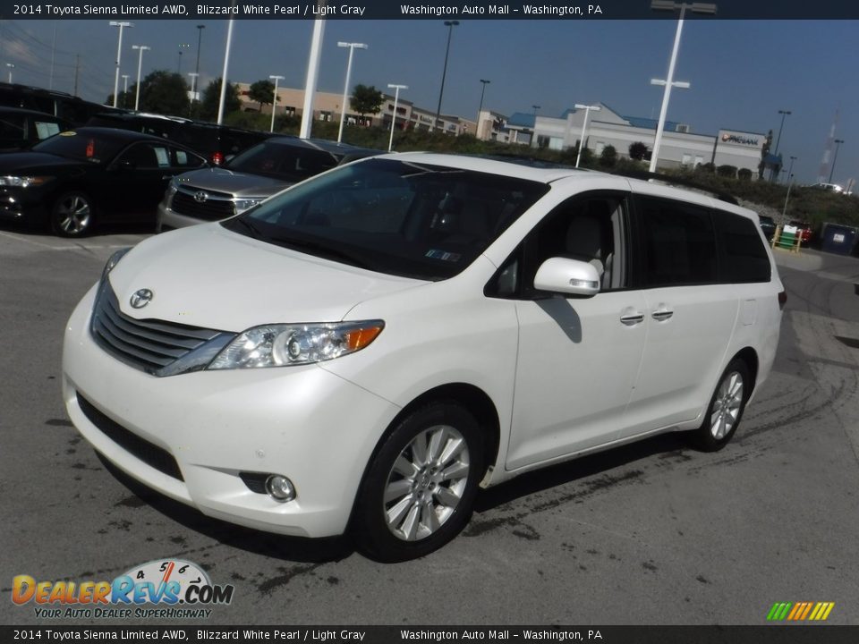 2014 Toyota Sienna Limited AWD Blizzard White Pearl / Light Gray Photo #5
