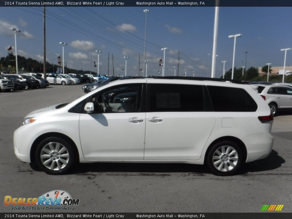 2014 Toyota Sienna Limited AWD Blizzard White Pearl / Light Gray Photo #6