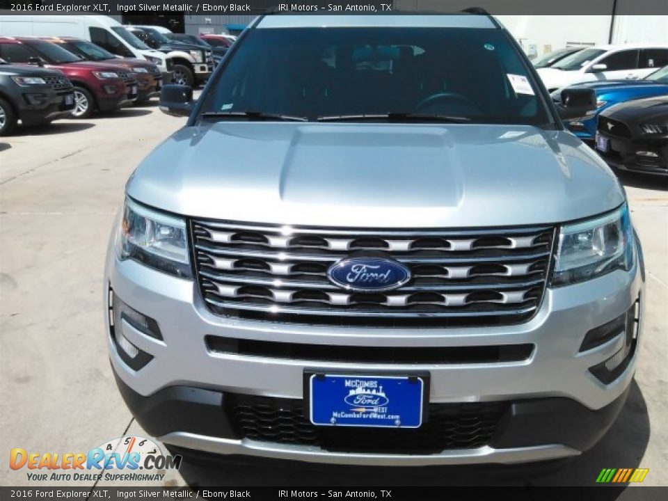 2016 Ford Explorer XLT Ingot Silver Metallic / Ebony Black Photo #7