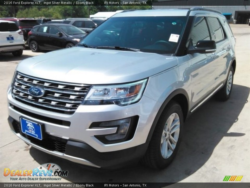 2016 Ford Explorer XLT Ingot Silver Metallic / Ebony Black Photo #8