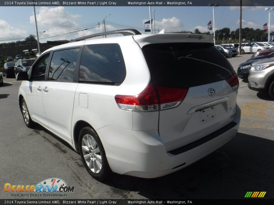 2014 Toyota Sienna Limited AWD Blizzard White Pearl / Light Gray Photo #7