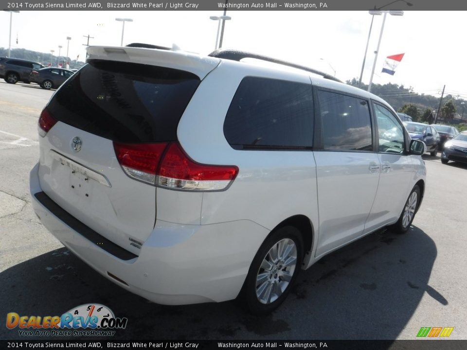 2014 Toyota Sienna Limited AWD Blizzard White Pearl / Light Gray Photo #9