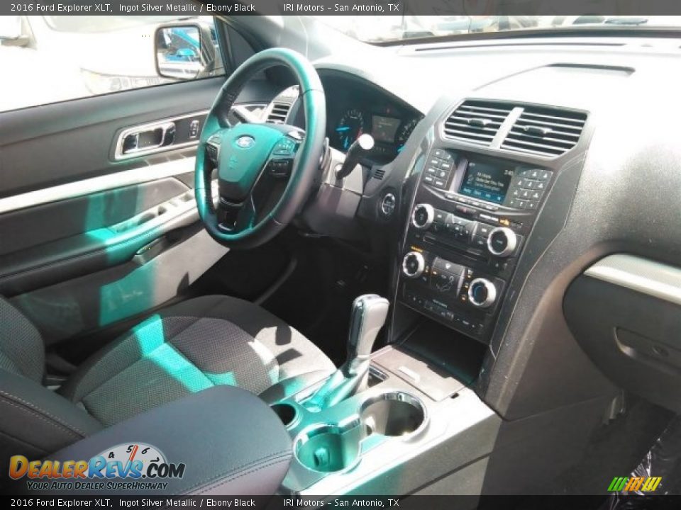 2016 Ford Explorer XLT Ingot Silver Metallic / Ebony Black Photo #28