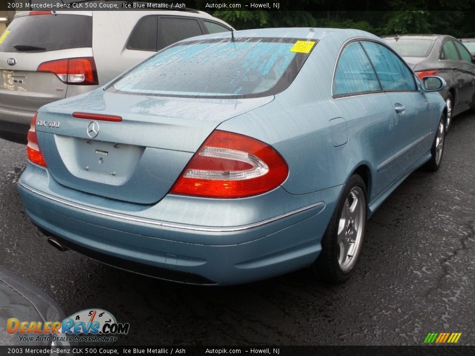 2003 Mercedes-Benz CLK 500 Coupe Ice Blue Metallic / Ash Photo #2