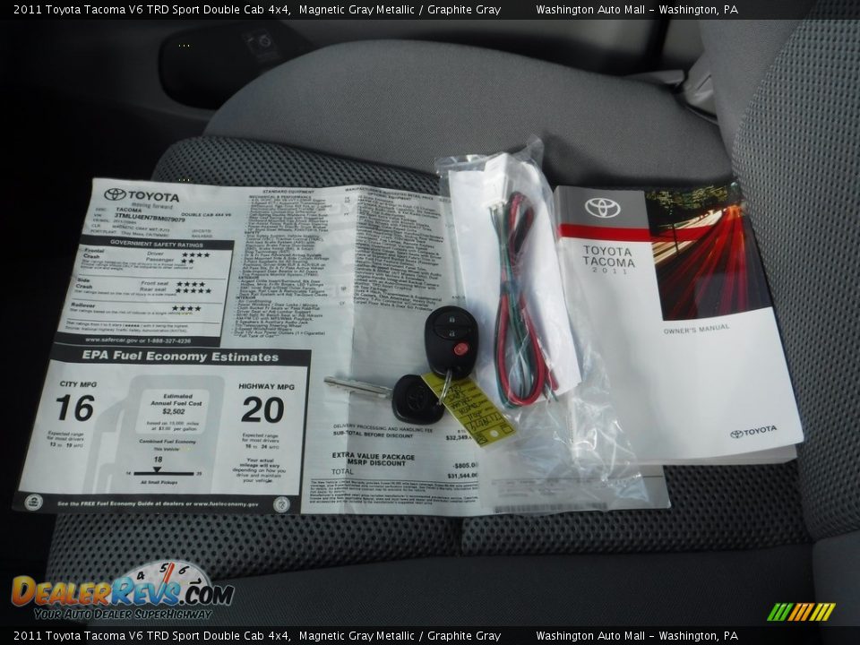2011 Toyota Tacoma V6 TRD Sport Double Cab 4x4 Magnetic Gray Metallic / Graphite Gray Photo #25