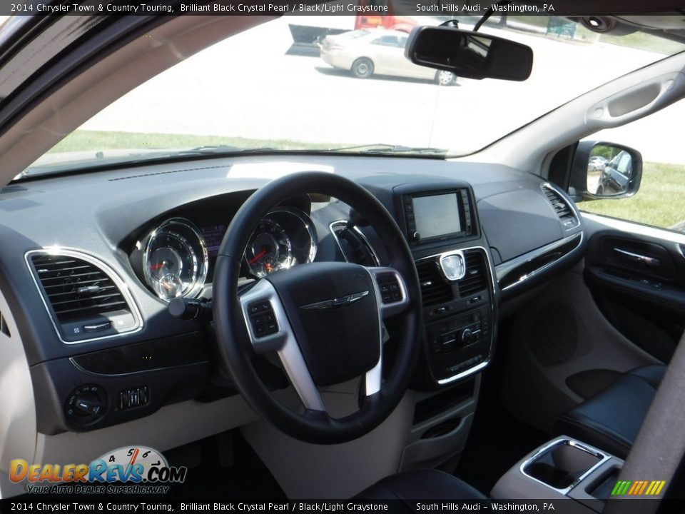 2014 Chrysler Town & Country Touring Brilliant Black Crystal Pearl / Black/Light Graystone Photo #14